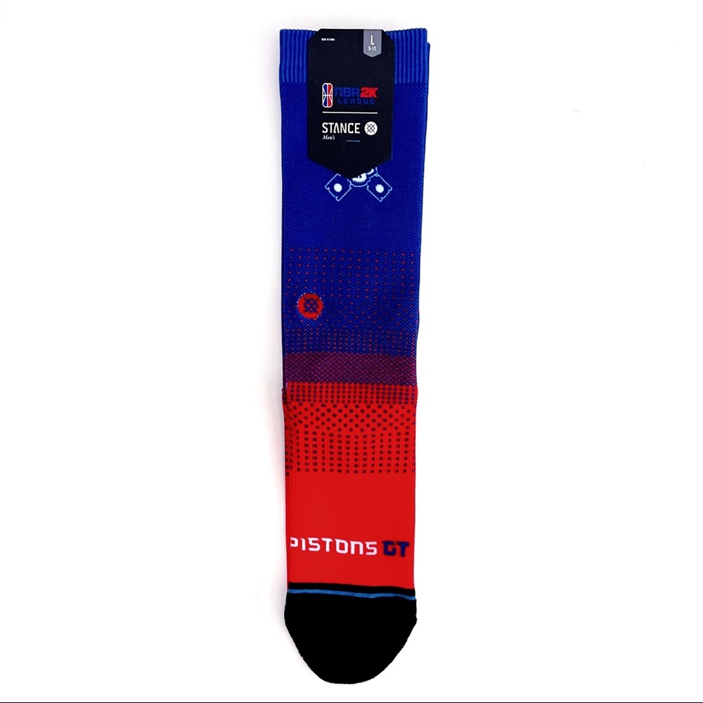 Stance NBA 2K League Detroit Pistons GT Crew Socks Mens Large Basketball Gift